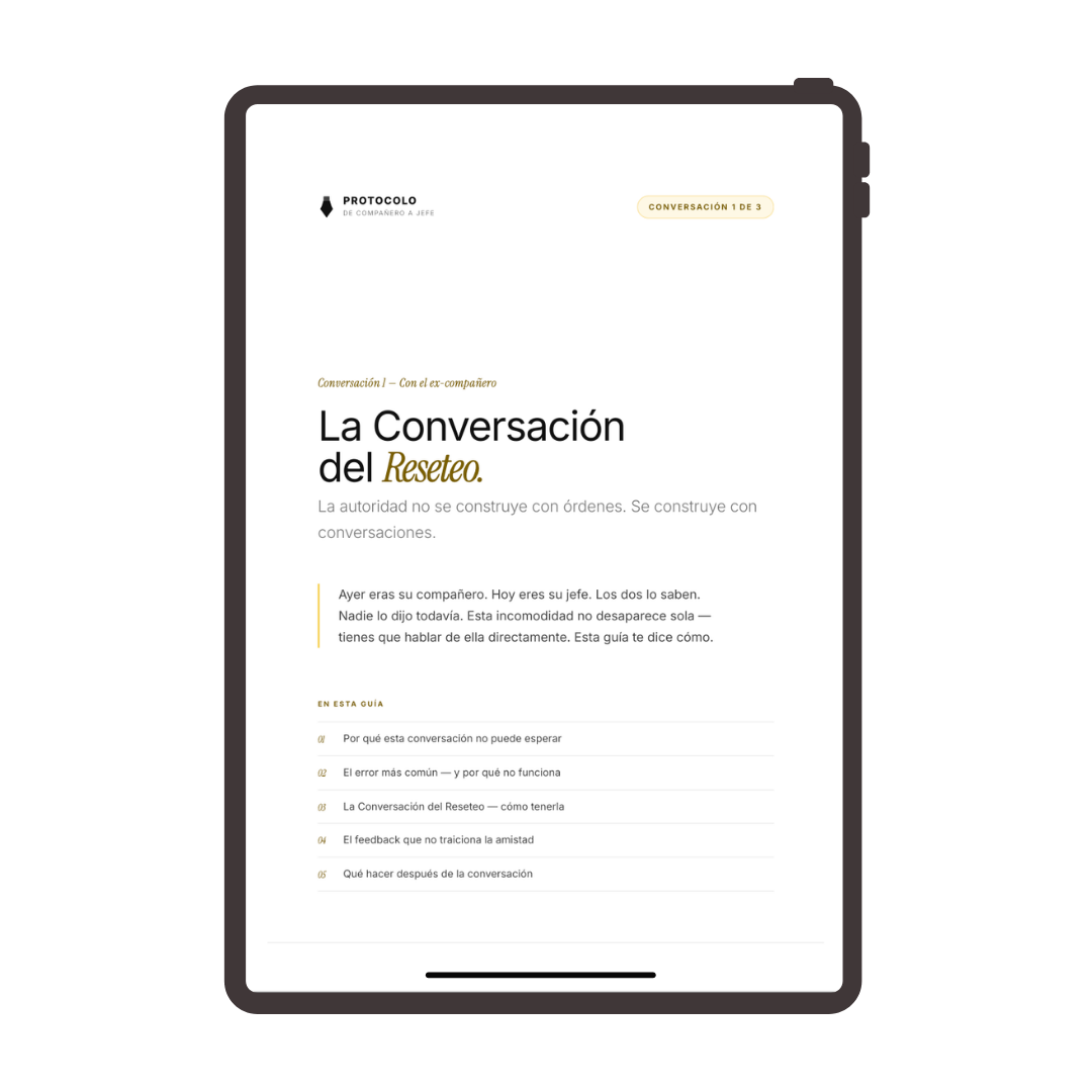 Mockup tablet — La Conversación del Reseteo
